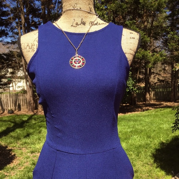 Blue romper w/ pockets - Picture 2 of 8